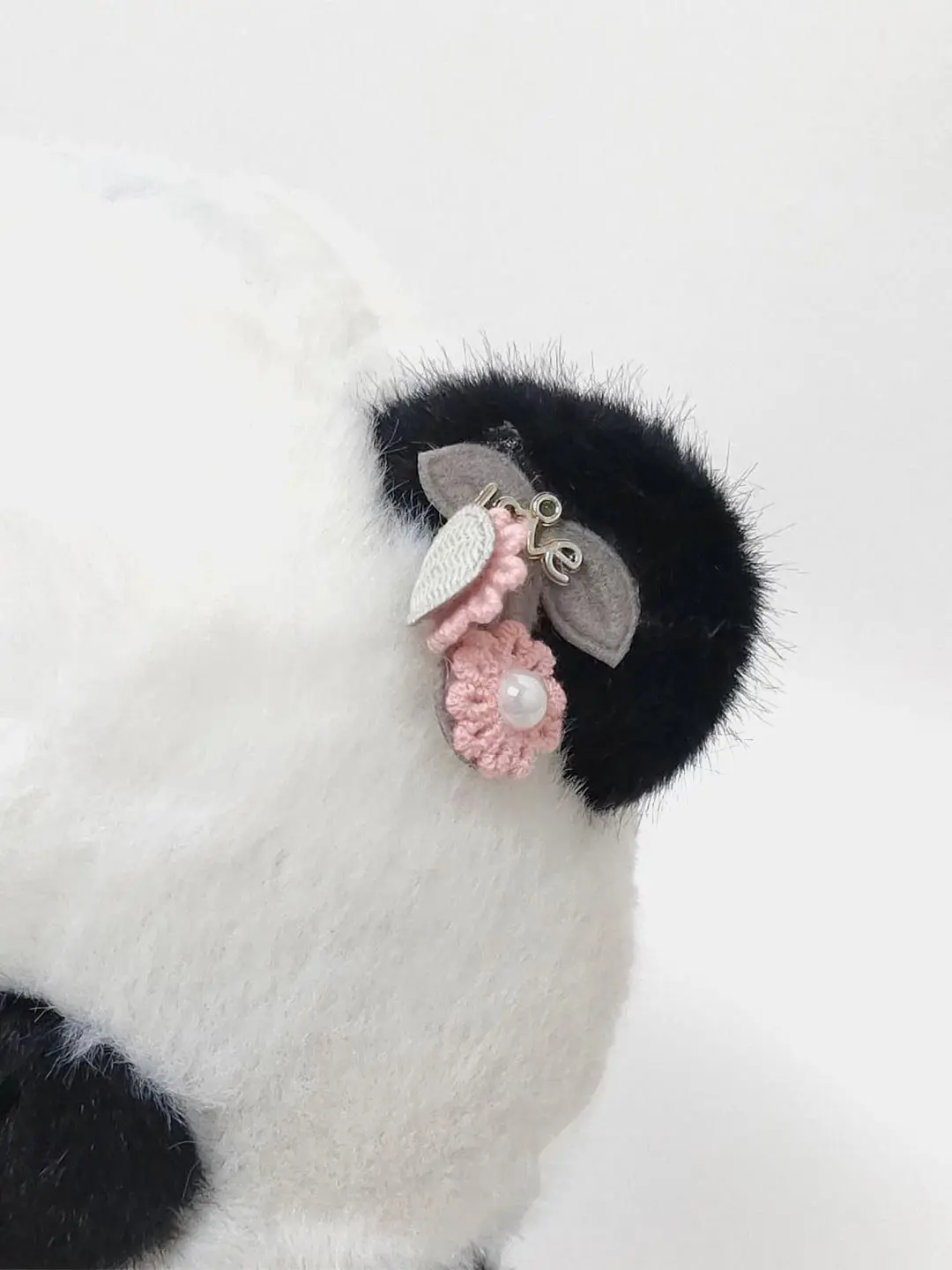 Yumshoq plush panda gul banti bilan bolalar uchun 22 sm — 3-rasm