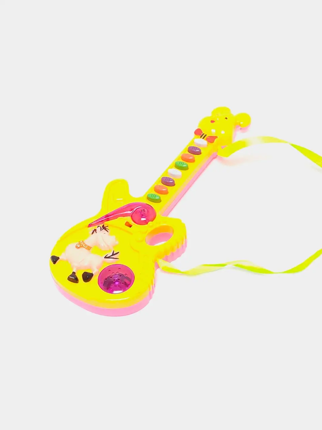 Bolalar uchun musiqa gitarasi, tugmachali va yoritgichli, 18 oydan boshlab kichkintoylar uchun, rivojlantiruvchi — 4-rasm