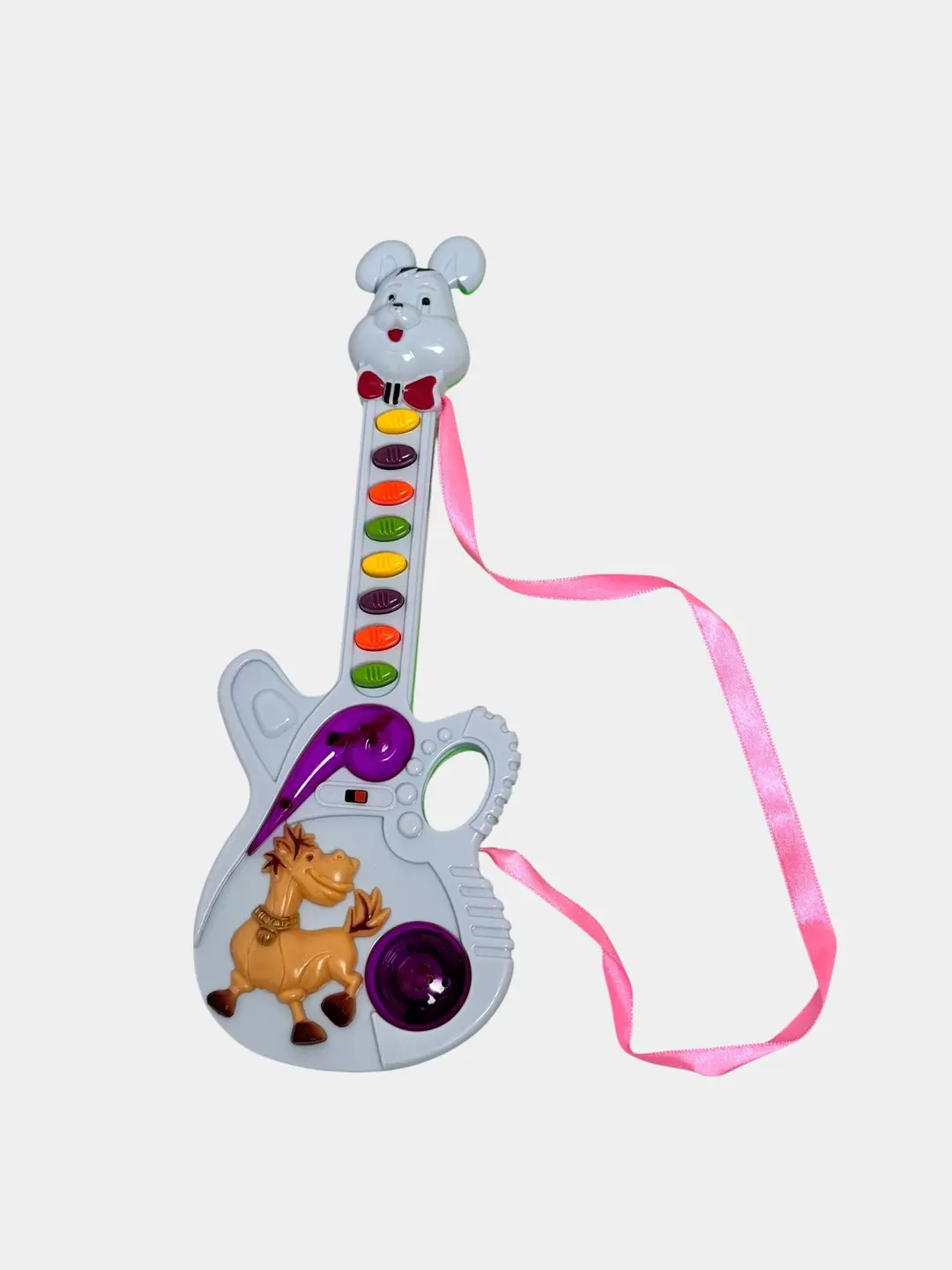 Bolalar uchun musiqa gitarasi, tugmachali va yoritgichli, 18 oydan boshlab kichkintoylar uchun, rivojlantiruvchi — 7-rasm