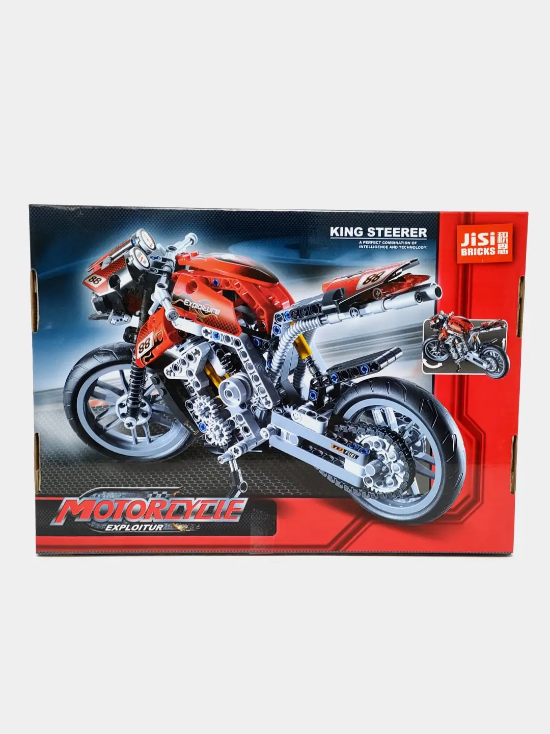 JISI Bricks Konstruktor Motosikl, 431 detalli, 6 yoshdan boshlab bolalar uchun, rivojlantiruvchi o'yinchoq — 2-rasm