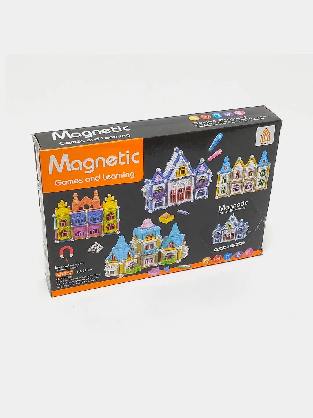 Magnit konstruktori AQ-906 rivojlantiruvchi ko'p ranglar 3D to'plami bola uchun
