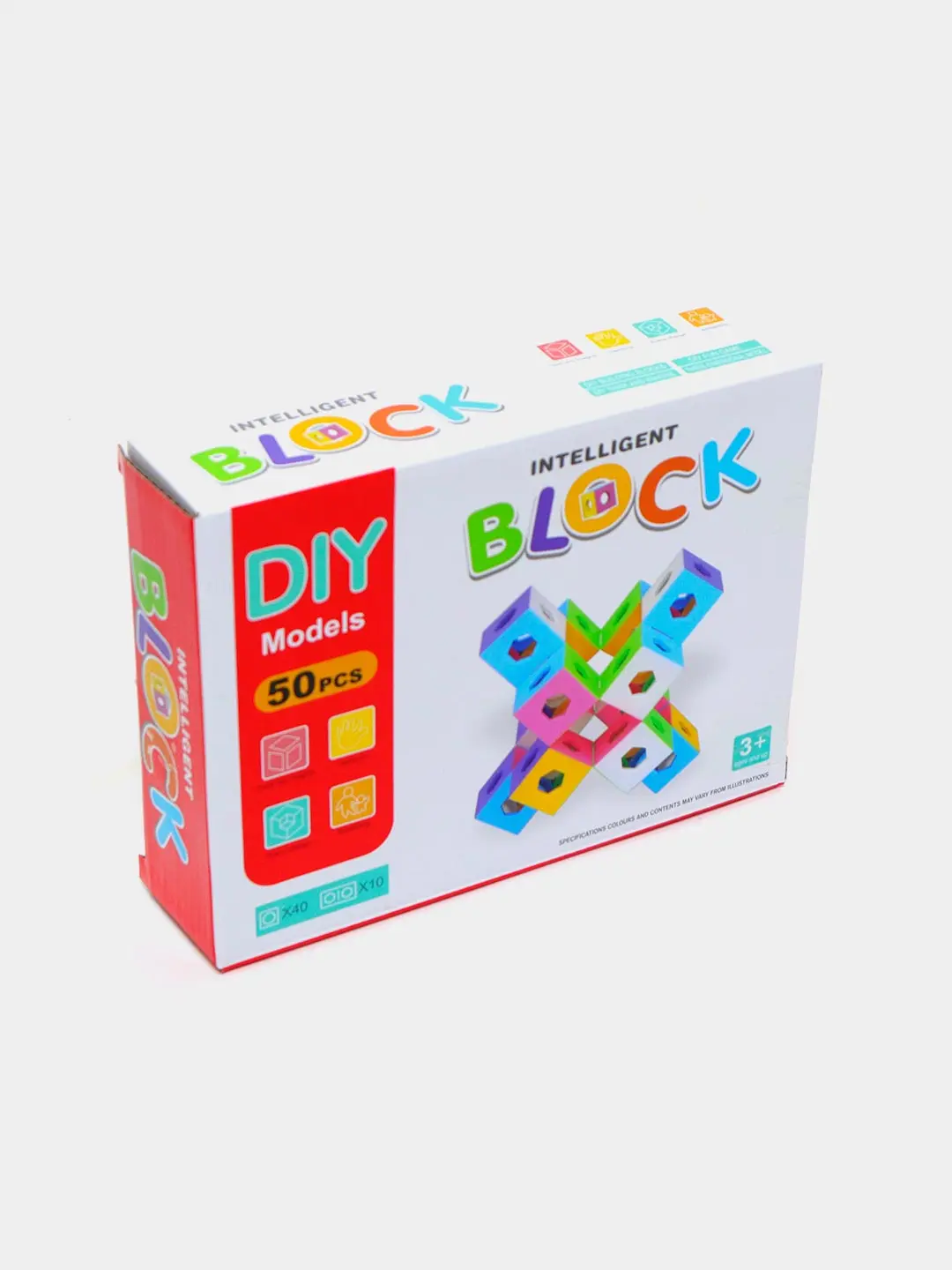 Intelligent Block mantiqiy bloklar, Rivojlantiruvchi konstruktor 50 detal, 3 yoshdan boshlab bolalar uchun — 4-rasm