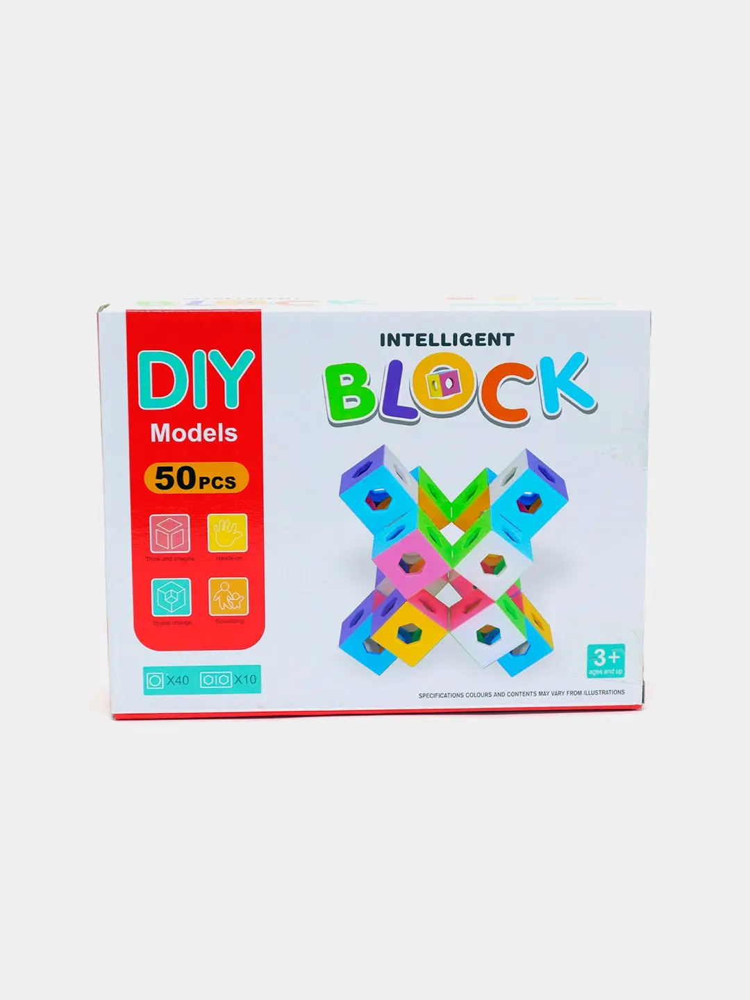 Intelligent Block mantiqiy bloklar, Rivojlantiruvchi konstruktor 50 detal, 3 yoshdan boshlab bolalar uchun — 5-rasm