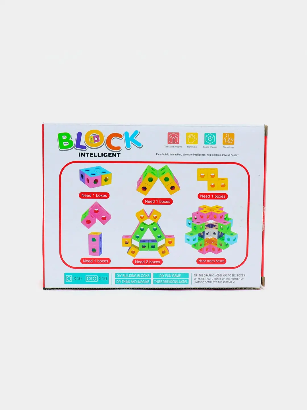 Intelligent Block mantiqiy bloklar, Rivojlantiruvchi konstruktor 50 detal, 3 yoshdan boshlab bolalar uchun — 6-rasm