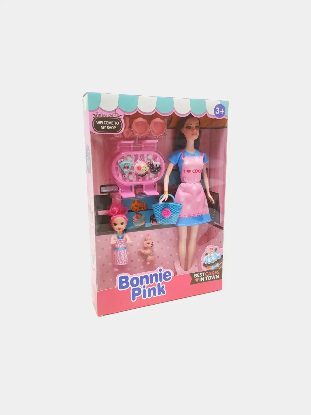 Кукла Bonny Pink Набор Кондитерская, Ролевые игры для детей 3+, Развитие моторики и фантазии