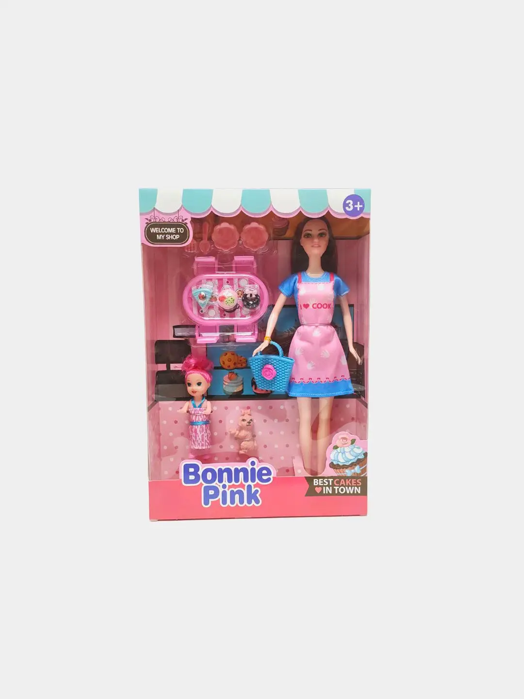 Bonny Pink Qo'g'irchoq Kado'yi, Bolalar uchun Rolli O'yinlar, Motorika va Fantaziyani Rivojlantirish — 2-rasm