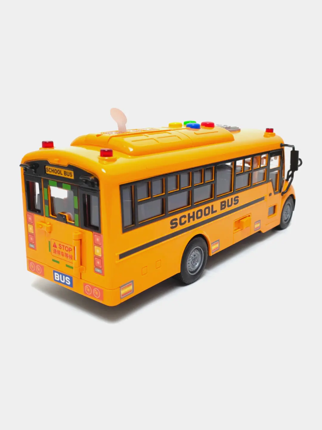 Bolalar uchun maktab avtobusi City Series inersion, chiroqli va ovozli o'yinchoq — 4-rasm