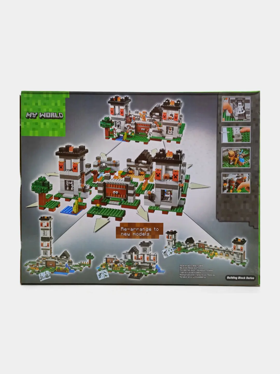 Minecraft Krepost Konstruktori, 990 dona, 6+ yosh uchun, 4 tasida 1 — 6-rasm