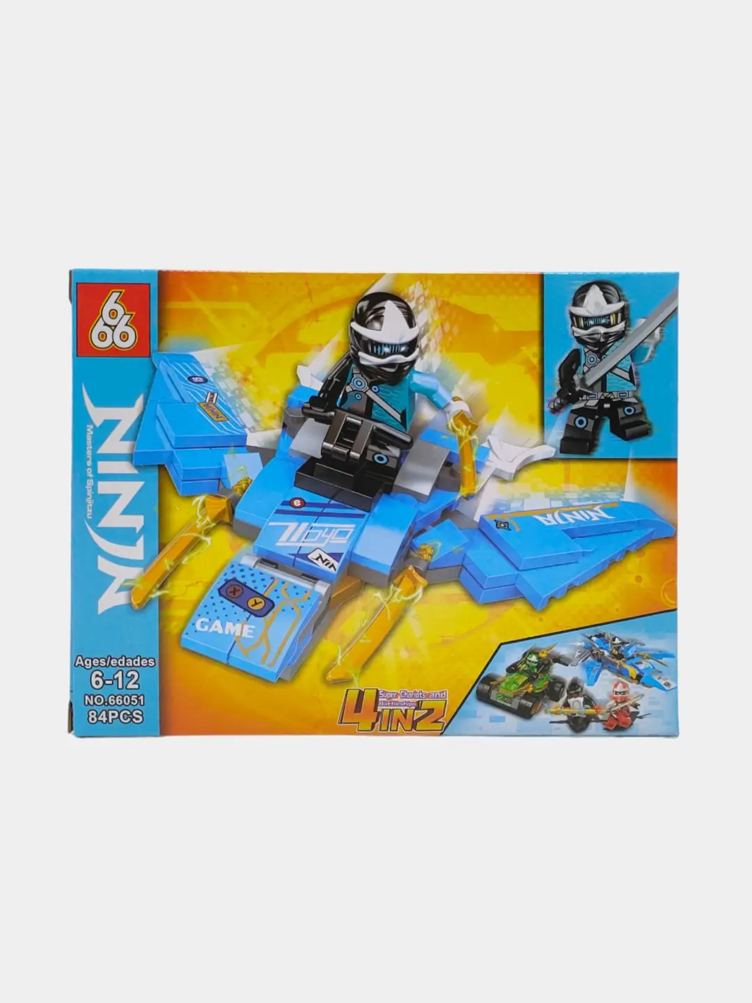 Ninja konstruktori 84 detall, Uchuvchi apparat yig'ish, 6-12 yoshli bolalar uchun — 5-rasm