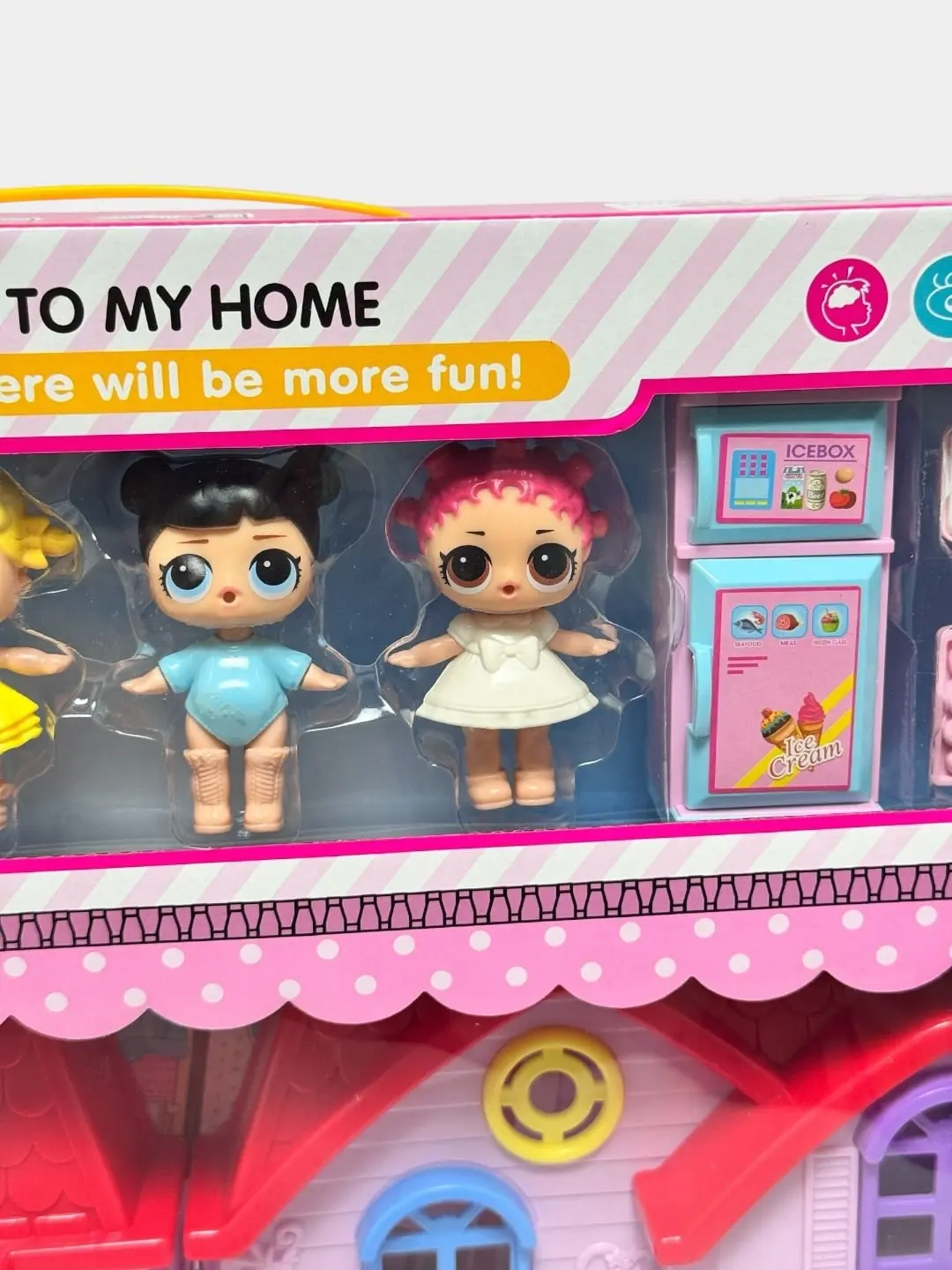 LOL Warm House kukol uyi mebel va kukollar bilan, Pushti, 3+ yoshli qizlar uchun — 4-rasm