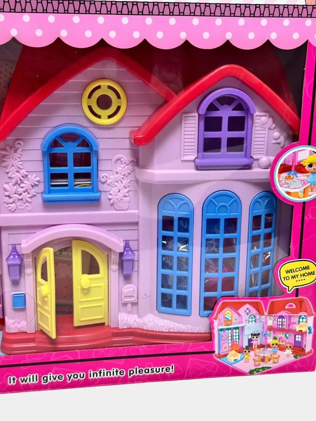 LOL Warm House kukol uyi mebel va kukollar bilan, Pushti, 3+ yoshli qizlar uchun — 6-rasm