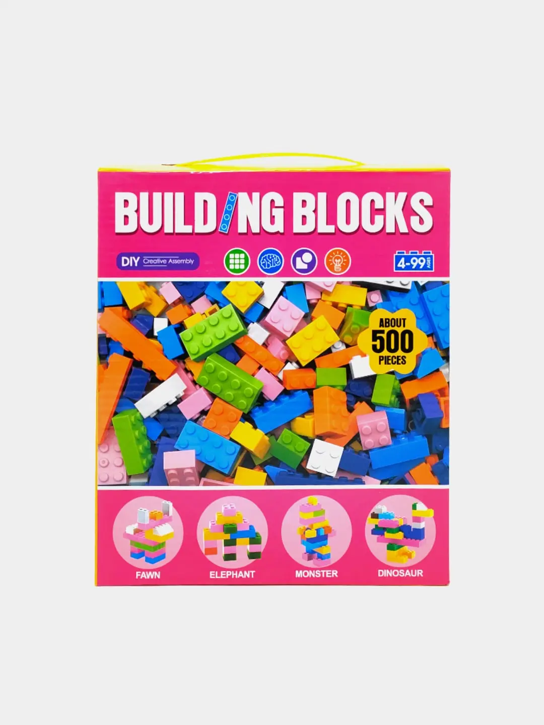 Rivojlantiruvchi bloklar to'plami Building Blocks, 500 ta detall, 4-99 yoshli bolalar uchun. Ijodkorlikni rag'batlantiradi — 4-rasm