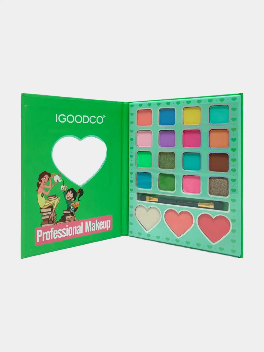 Bolalar kosmetikasi Face Palette IGOODCO, yuz uchun paletka, qizlar uchun ten va rumyana — 3-rasm