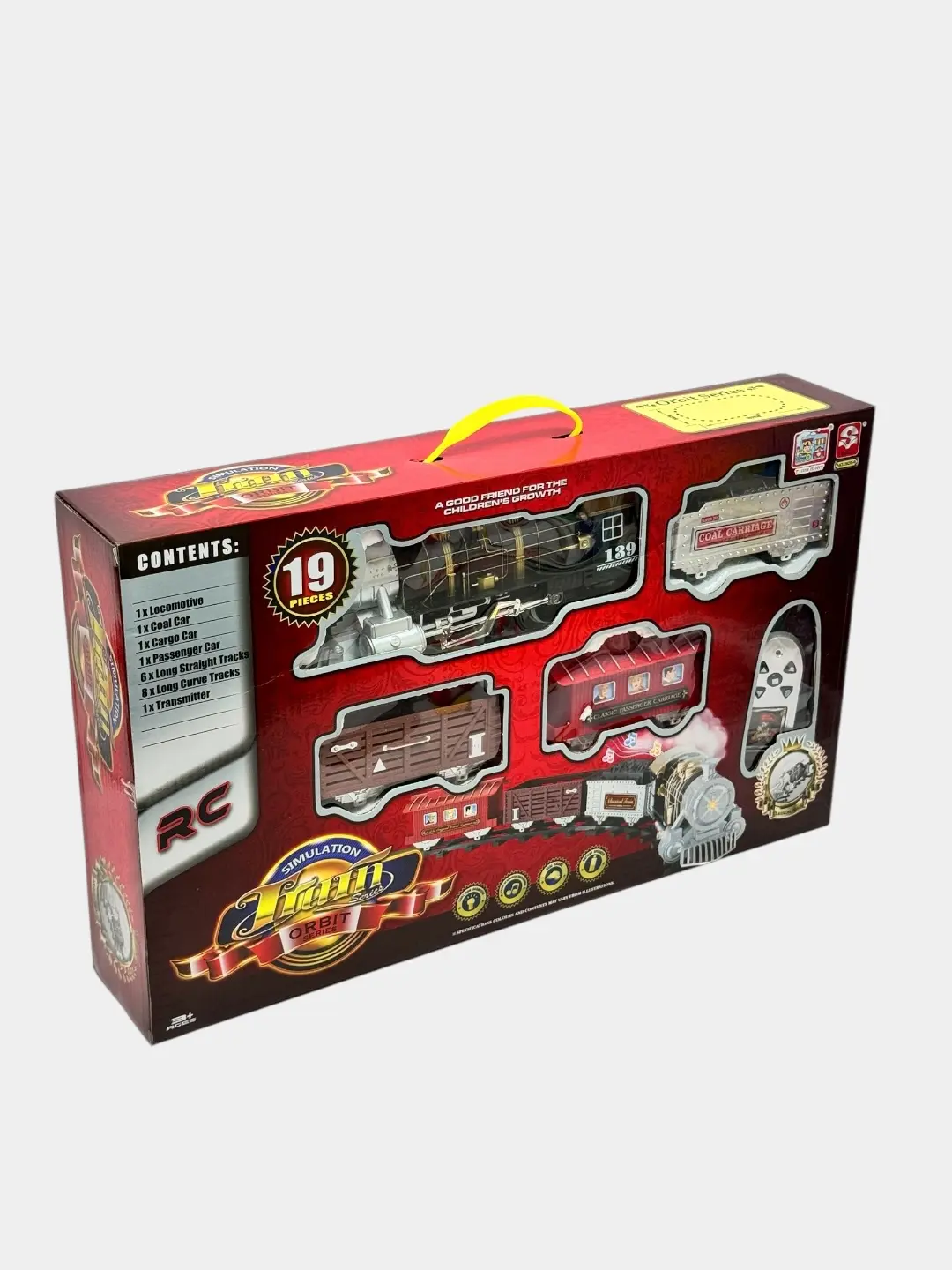 Orbit Train 3054 temir yo'li, pultli boshqaruvli, rivojlantiruvchi, 3 yoshdan bolalar uchun