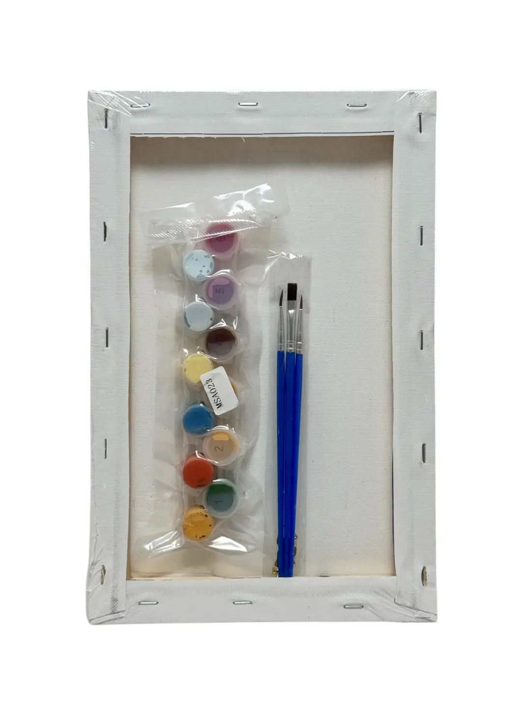Zebra raqamlar bo'yicha rasm, Akril, 20x30 sm kanvas, 6 yoshdan oshgan bolalar uchun — 3-rasm