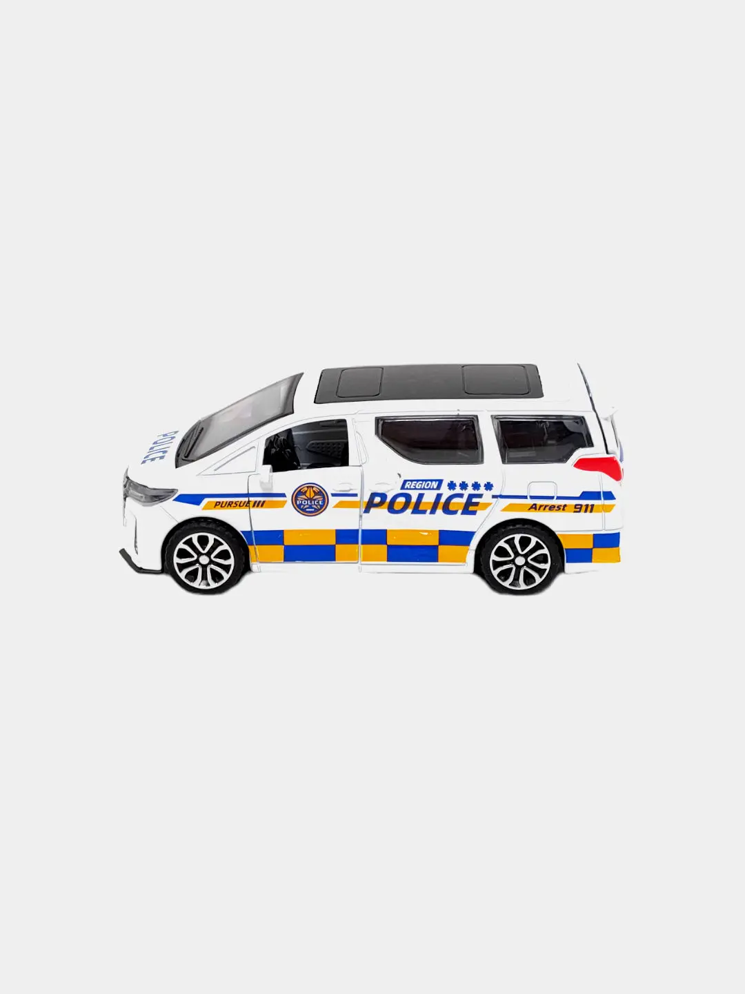 Politsiya furgoni modeli metall, bolalar uchun Police miniveni — 2-rasm