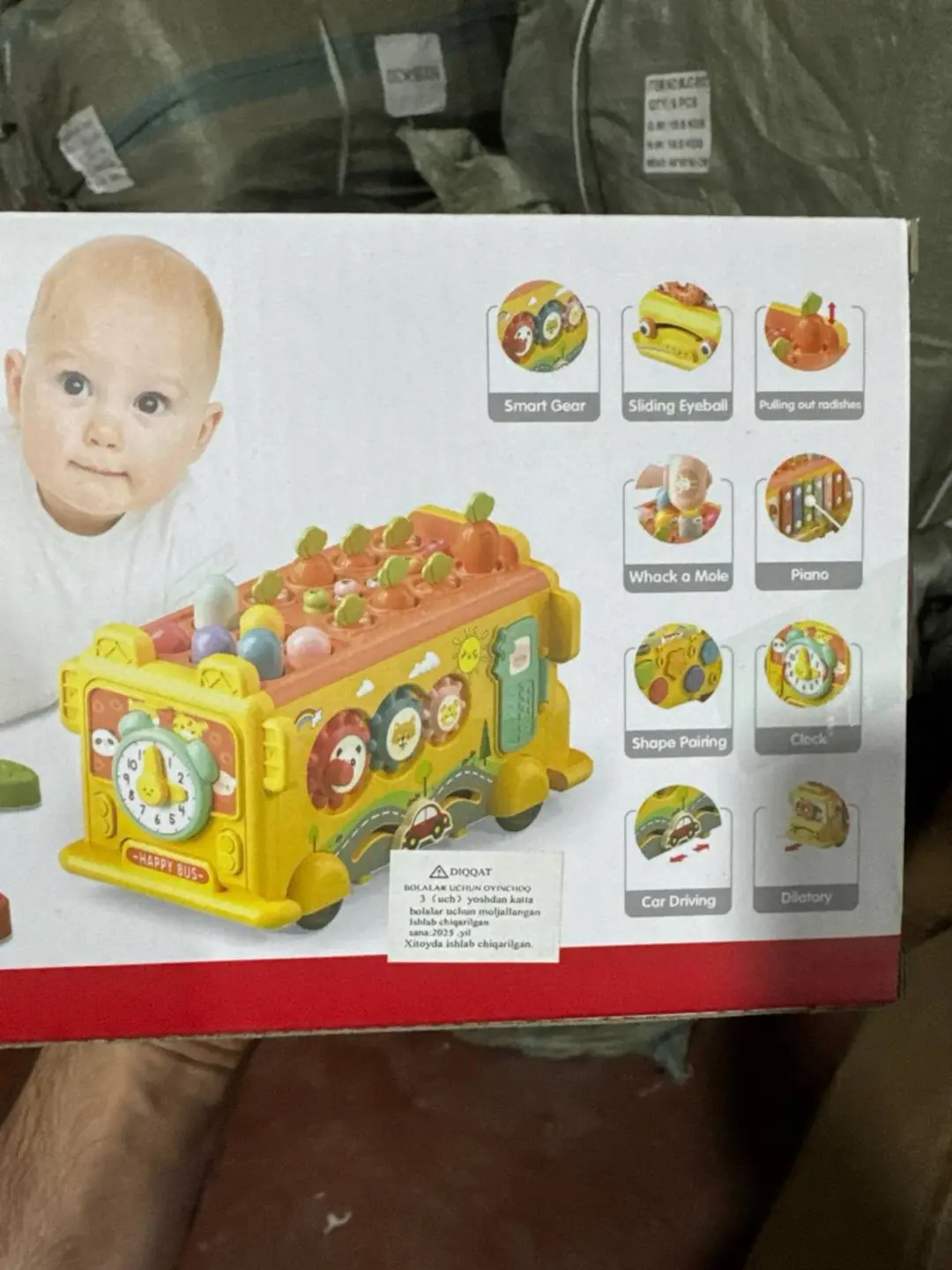 Maktab avtobusi 10 tasi 1 da rivojlantiruvchi o'yinchoq, Sorter va ksilofon, 1-4 yoshli bolalar uchun mashina — 2-rasm