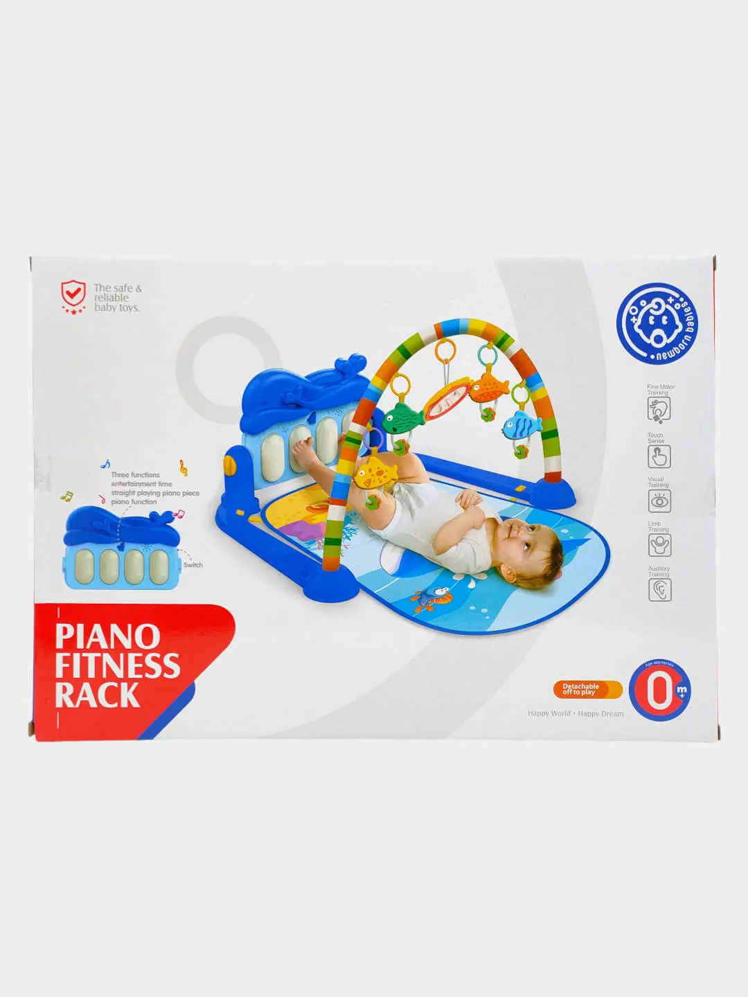 Piano Fitness Rack Kit va do'stlari rivojlantiruvchi o'yin gilamchasi musiqiy pianino bilan