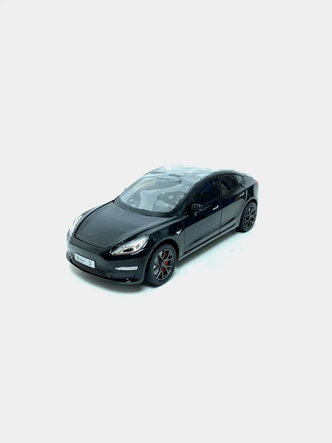 Tesla Model 3 1:24 qora va qizil bolalar mashinasi kolleksiya 20 sm.