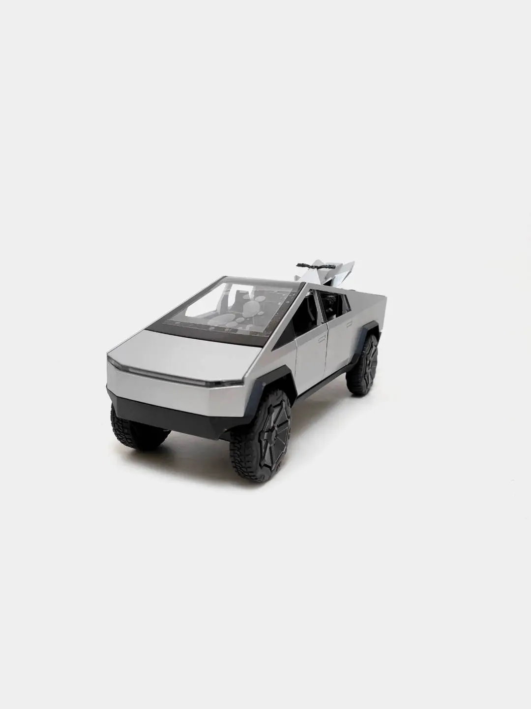 Metall o'yinchoq mashina Tesla Cybertruck musiqiy bolalar uchun