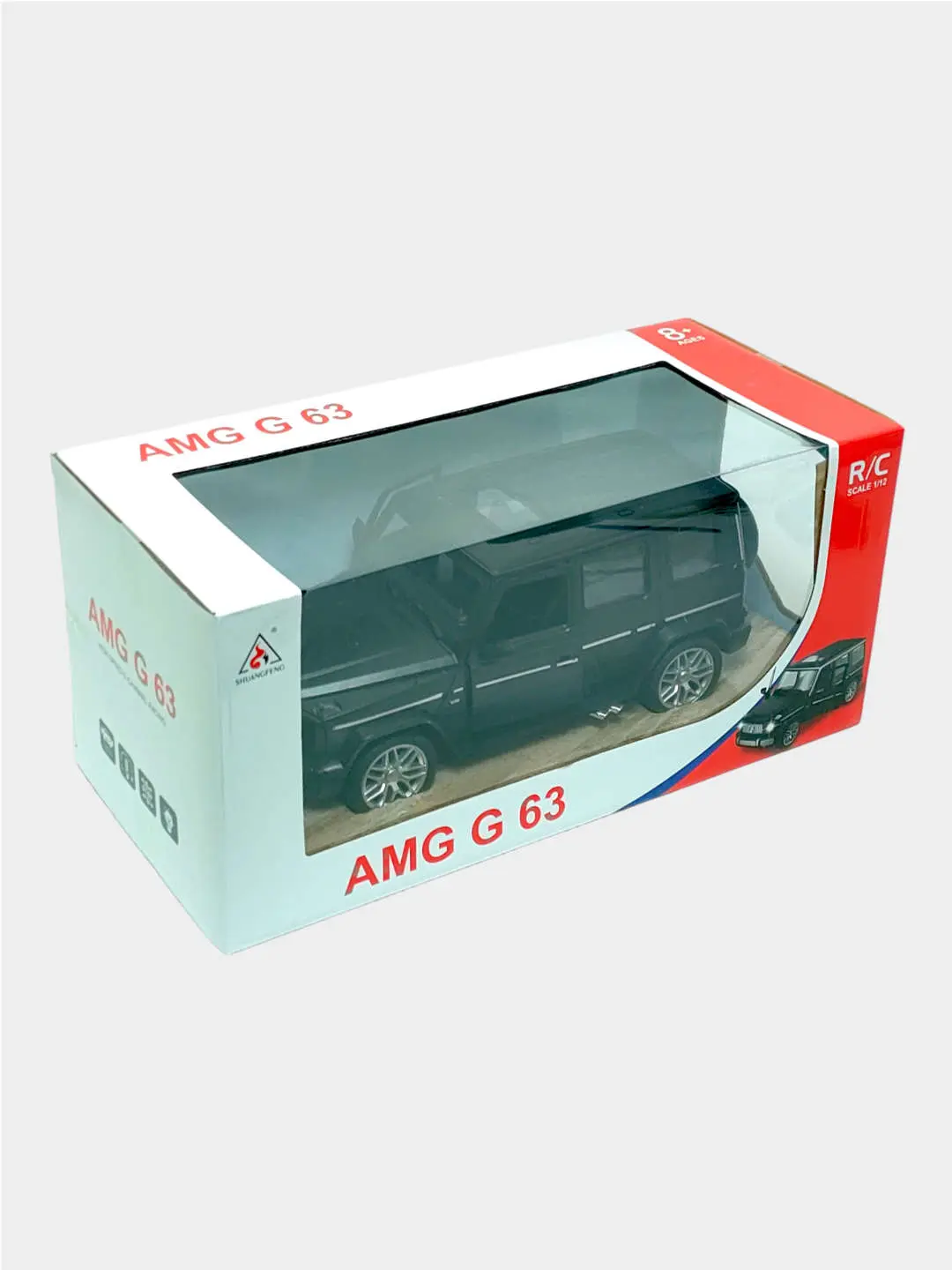 Mercedes-Benz AMG G 63 pultli mashinasi, 1:12 masshtab, 8 yoshdan katta bolalar uchun, mustahkam plastmassa