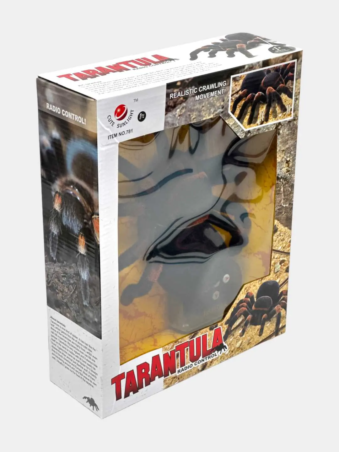 Masofadan boshqariladigan o'rgimchak Tarantula Cute Sunlight, realistik pultli o'yinchoq