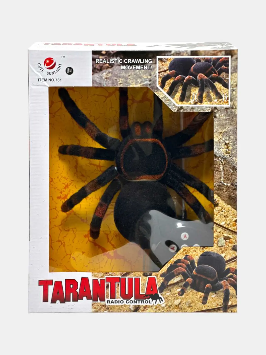 Masofadan boshqariladigan o'rgimchak Tarantula Cute Sunlight, realistik pultli o'yinchoq — 2-rasm