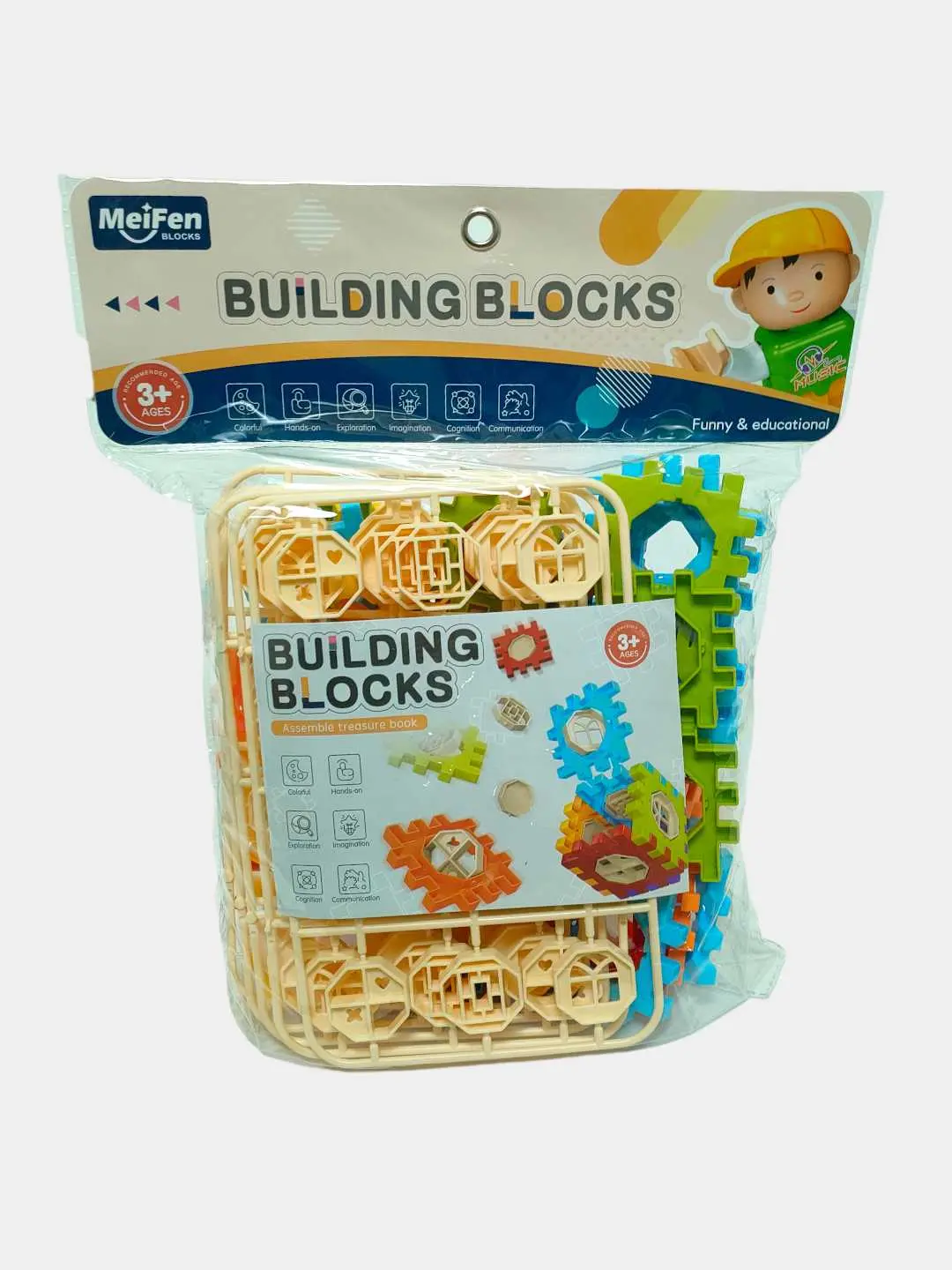 MeiFen Blocks konstruktori, Sartaroshli plastmassa bloklar, 3 yoshdan katta bolalar uchun, Motorika rivojlanishi — 4-rasm