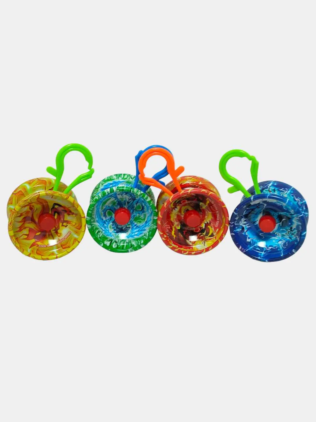 Yoyo "Elementlar", 4 dona, yorqin plastmassa, 6 yoshdan, motorni rivojlantirish uchun