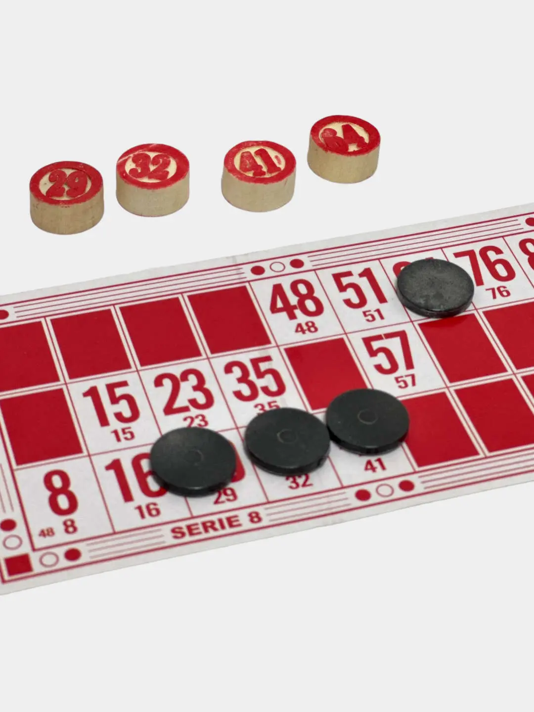 Loto klassik stol o'yini, raqamli bochkalar va kartochkalar bilan oilaviy to'plam — 3-rasm