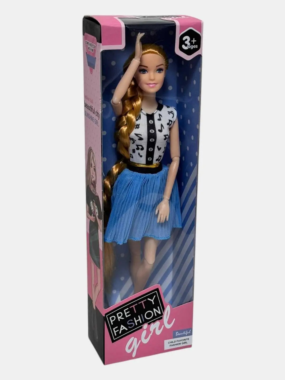 Pretty Fashion 30 sm balandlikdagi dolça fashionli o'yinchoq qizlar uchun sariq futbolka. — 4-rasm