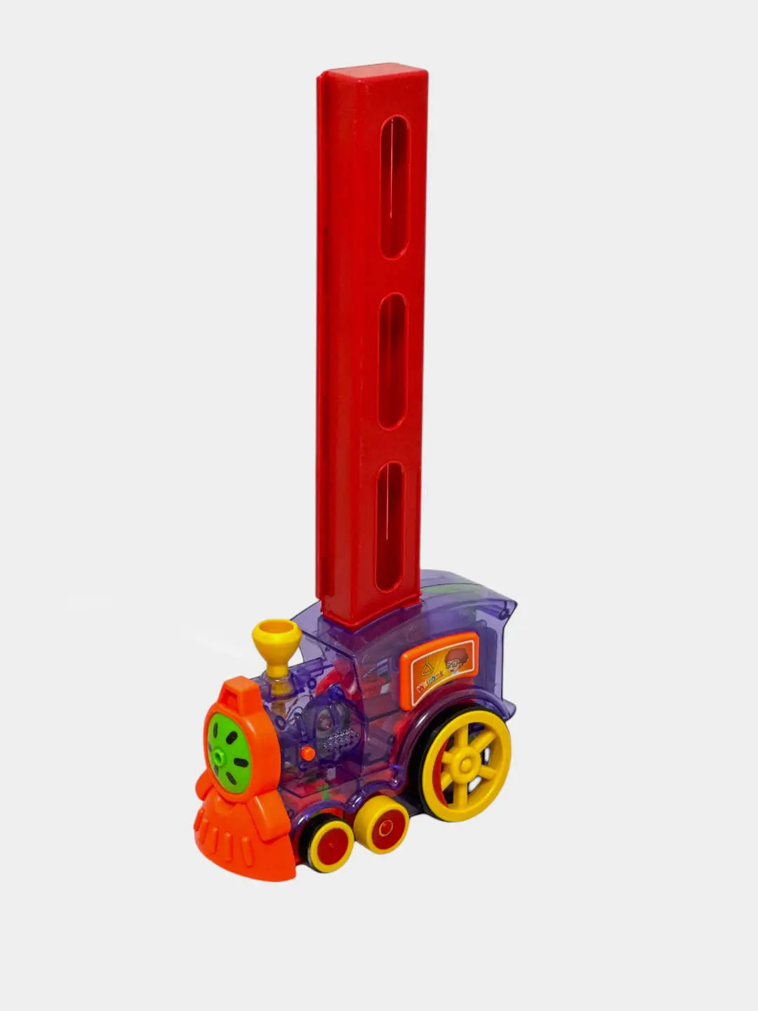 Plastik domino poyezd-dispenser, rivojlantiruvchi o'yinchoqlar to'plami 3+ uchun — 3-rasm