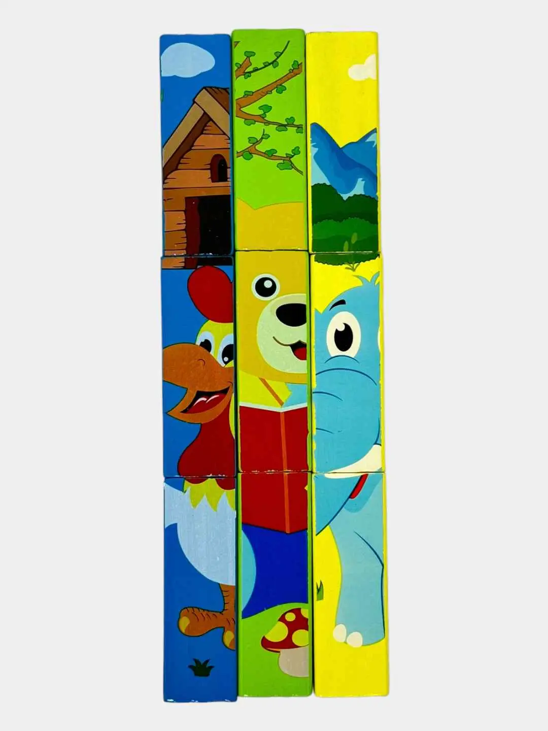Yog'och o'yinchoqlar jenga pazl Multifunctional Puzzle Jenga bolg'acha bilan — 3-rasm