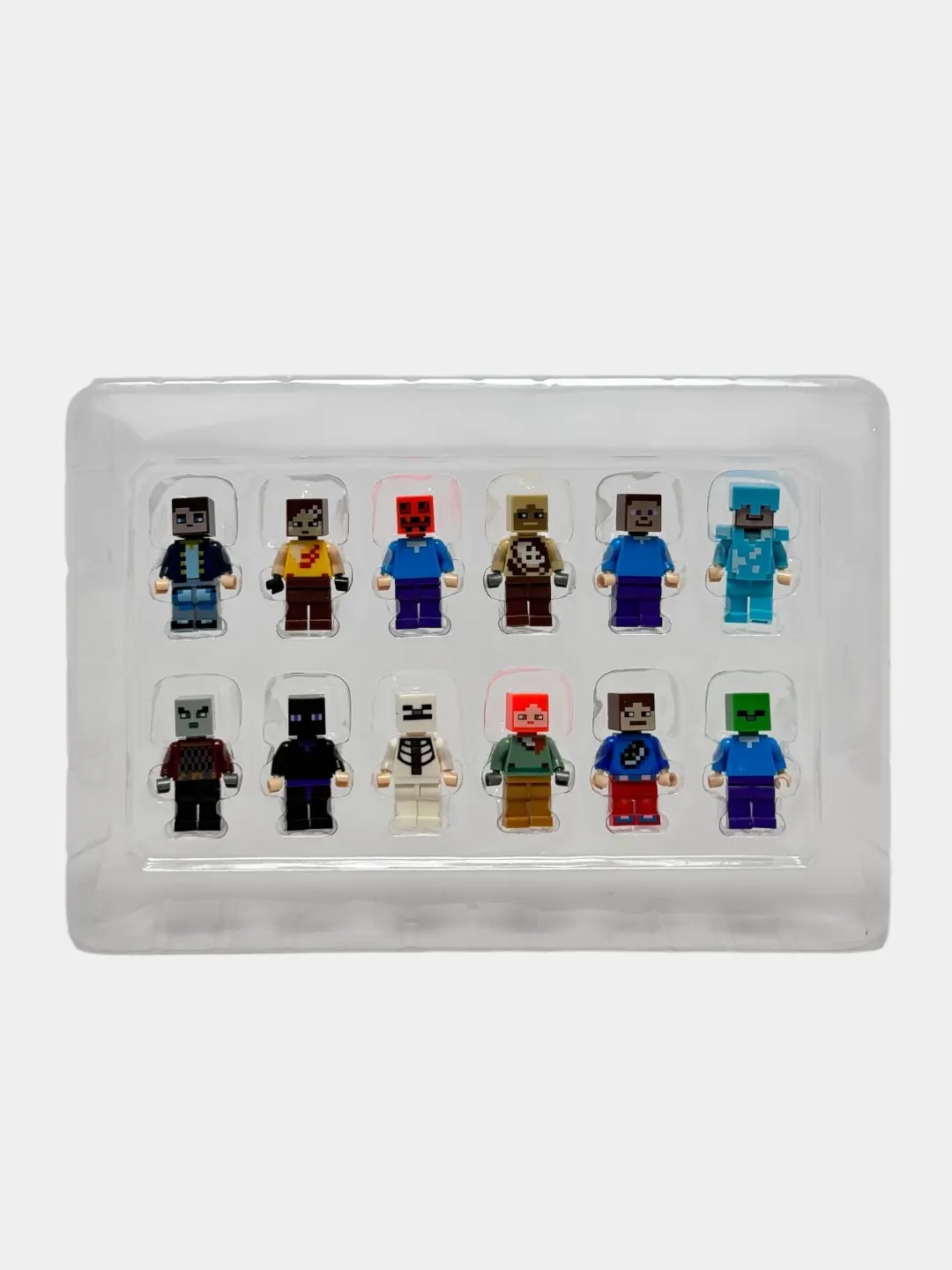 Minecraft minifiquralar to'plami, 12 dona, Pikselli uslub, 3+ yoshli bolalar uchun, Motorika rivojlanishi — 6-rasm