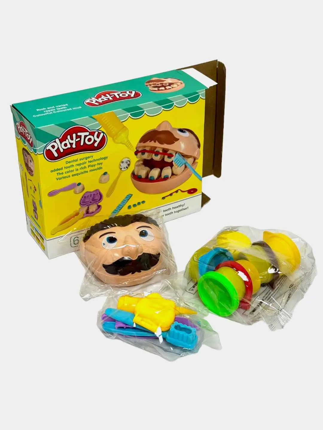 «Stomatolog» ijodiy toʻplami, 6 ta plastilin rangi, 3 yoshdan oshgan bolalar uchun oʻyin — 3-rasm