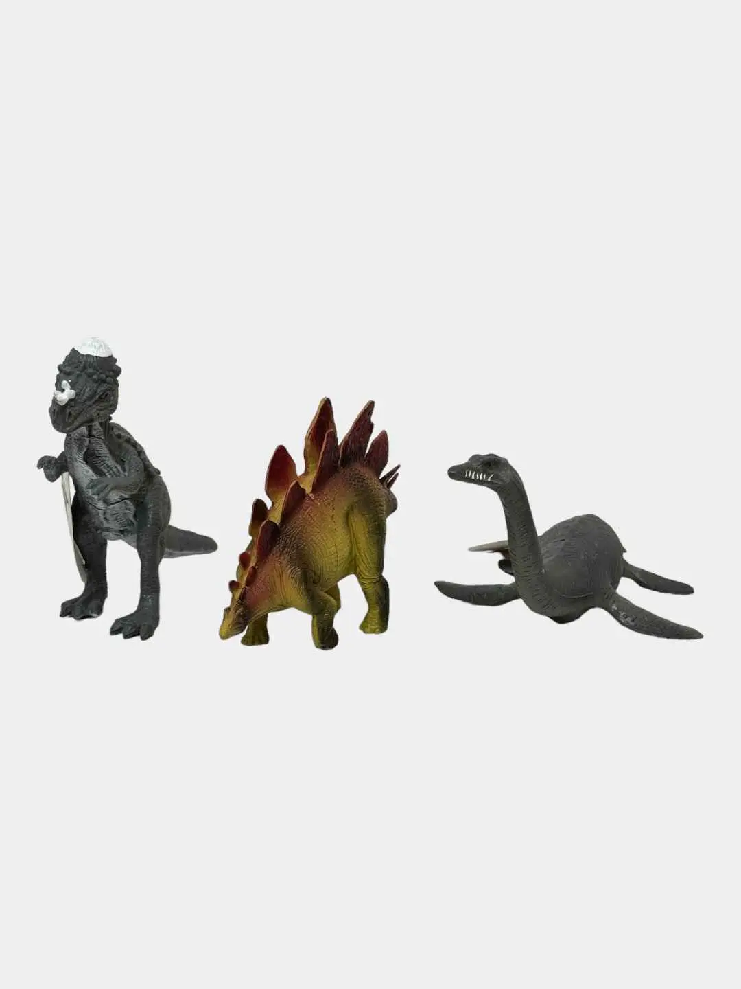 Dinozavr figuralari to'plami, 3 dona uchun, bolalar uchun, realistik detallar — 3-rasm