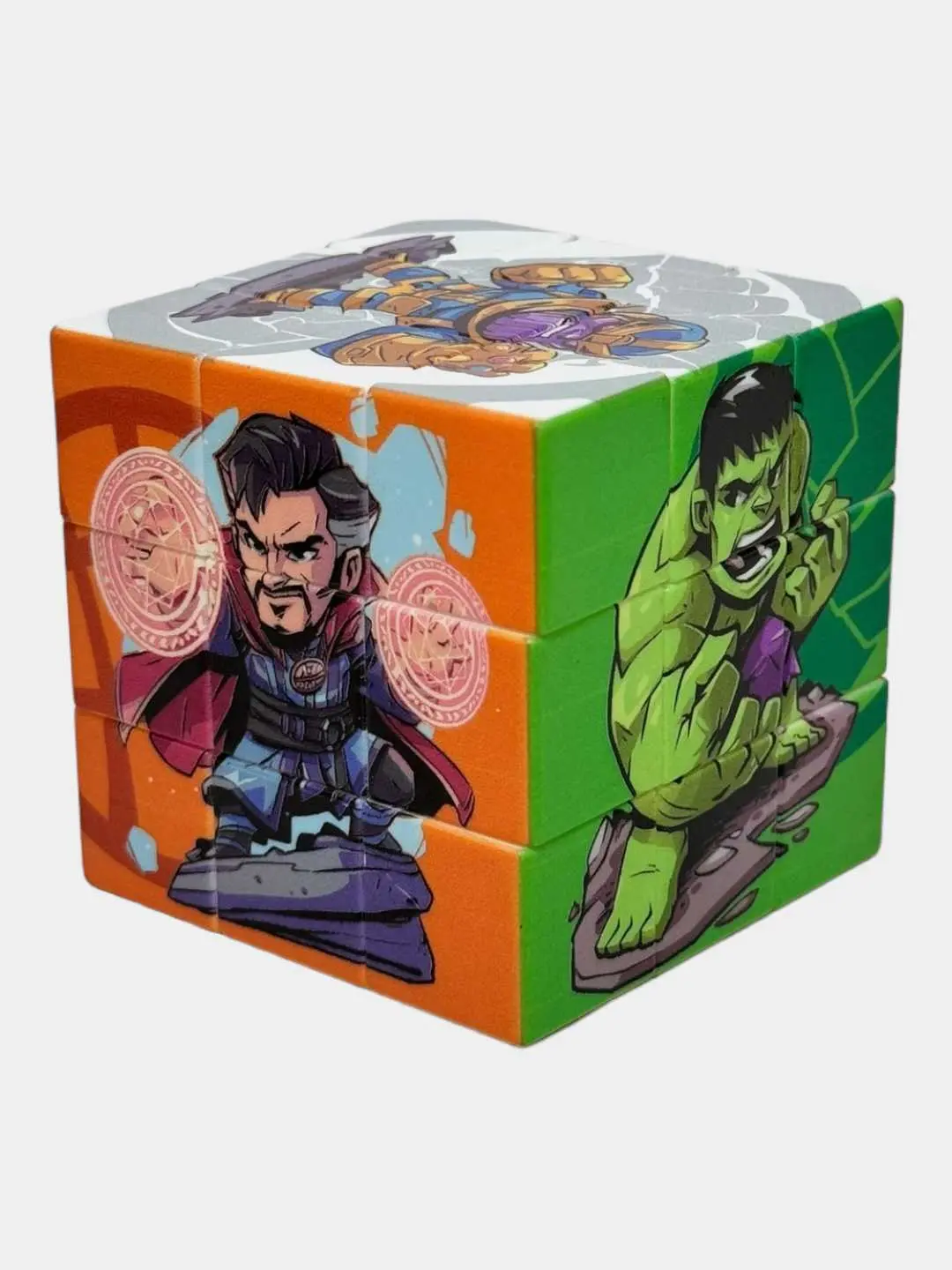 Marvel Rubik kubigi 3x3, Qahramonli rivojlantiruvchi jumboq, 6+ yoshli bolalar va muxlislar uchun, ABS-plastik — 2-rasm