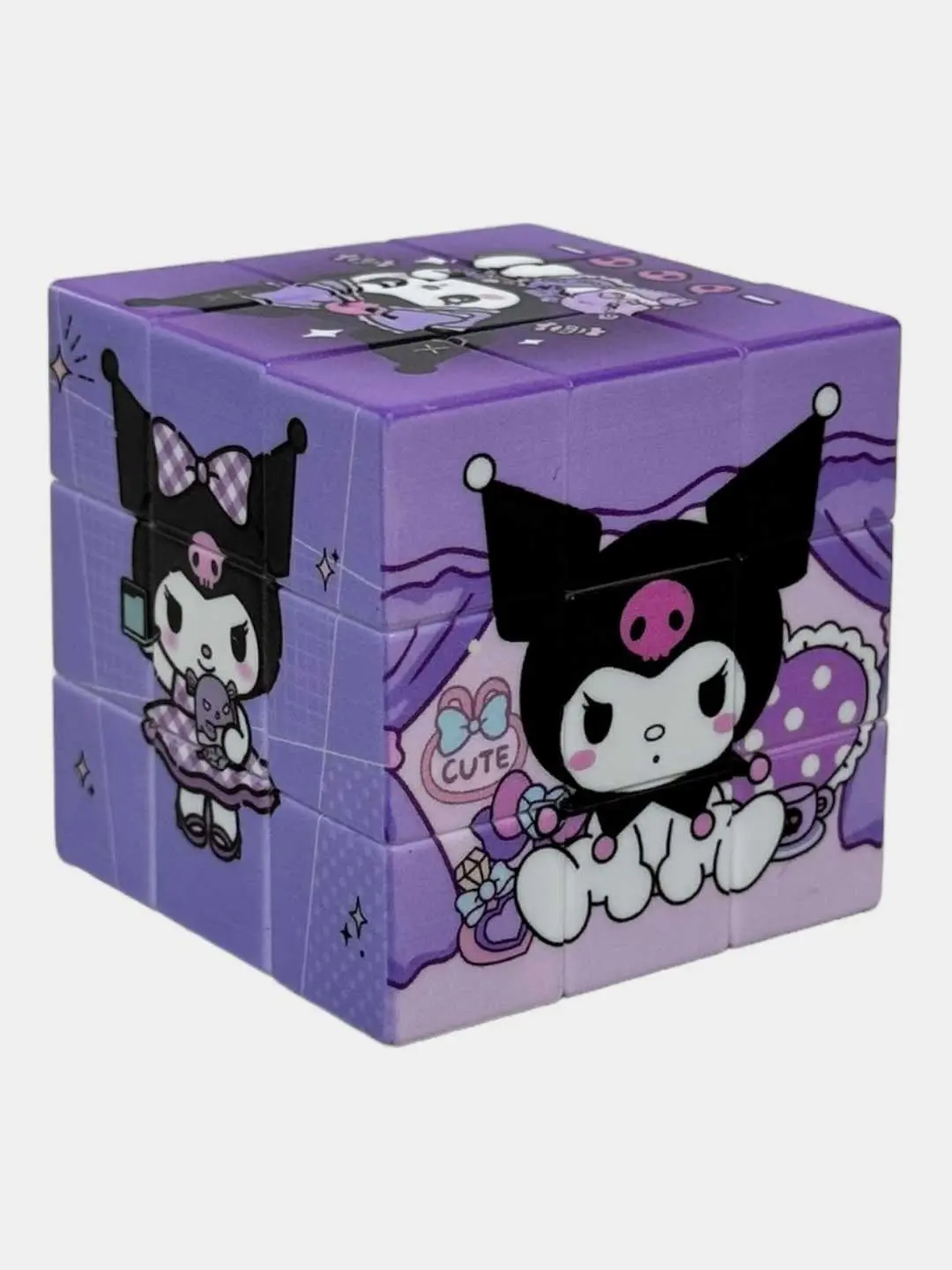 Kuromi Rubik kubigi, Tematik boshqotirma 6x6 sm, Bolalar va anime muxlislari uchun — 2-rasm