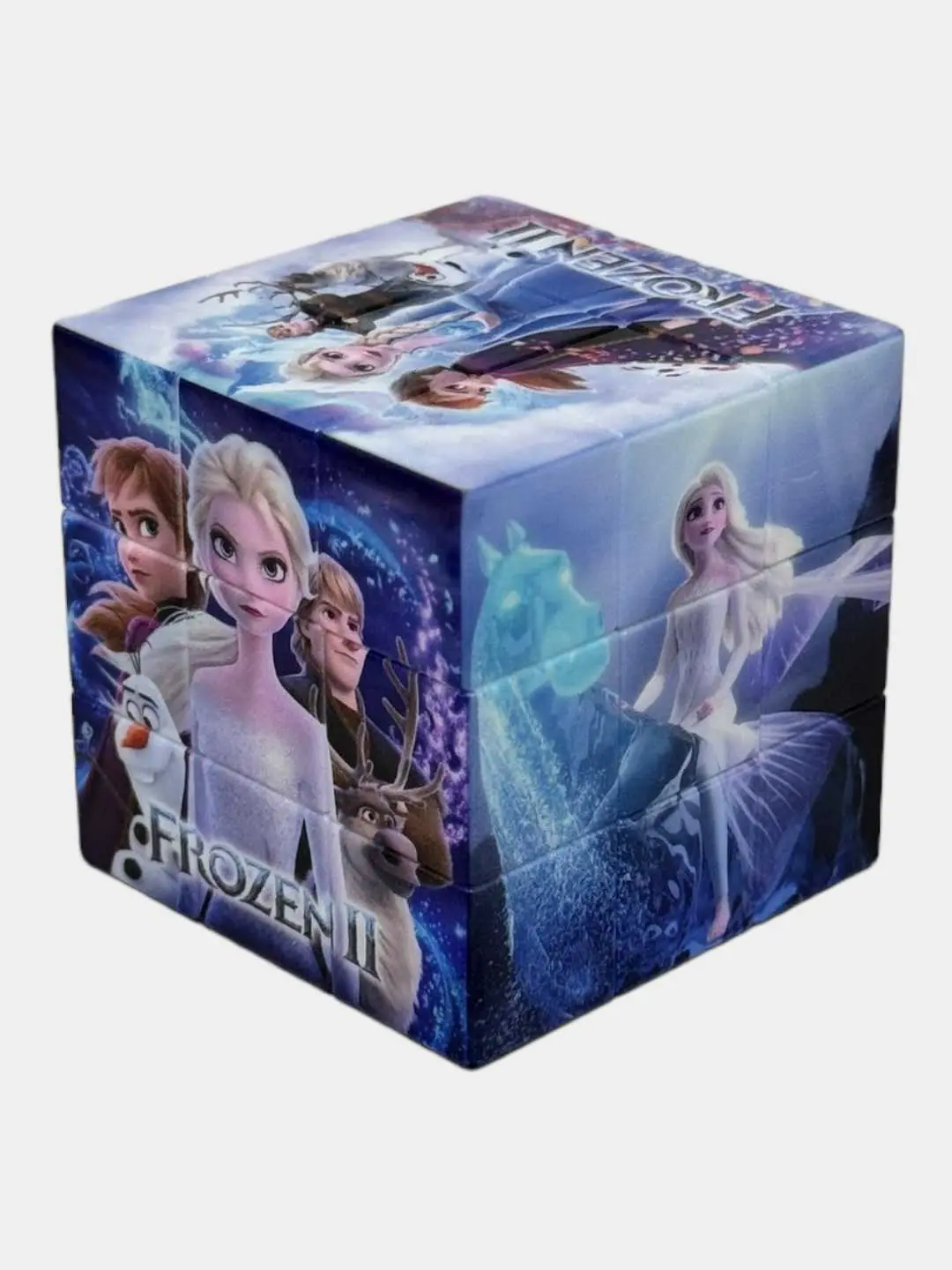 Rivojlantiruvchi Rubik kubigi Frozen Disney bolalar ko'k 3D-puzzl.
