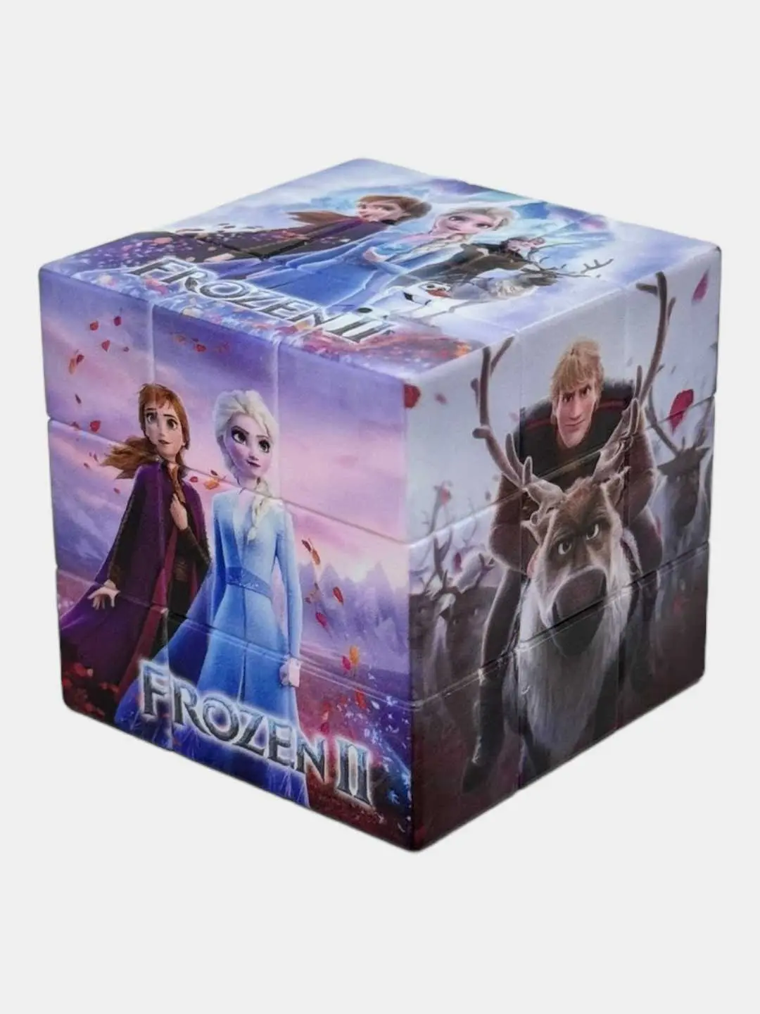Rivojlantiruvchi Rubik kubigi Frozen Disney bolalar ko'k 3D-puzzl. — 2-rasm