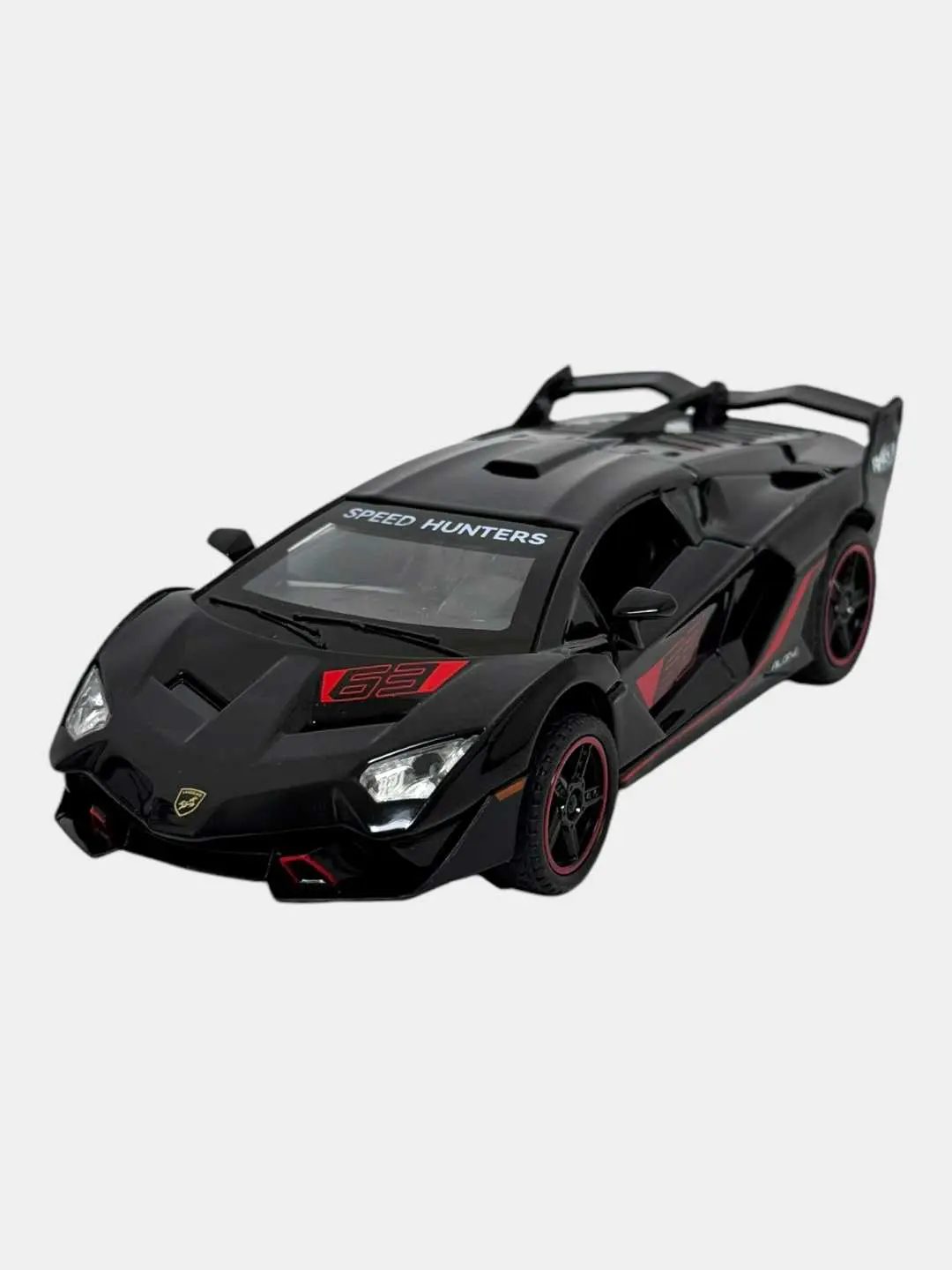 Lamborghini Speed Hunters kolleksiya modeli qizil sport mashina 1:18 — 6-rasm
