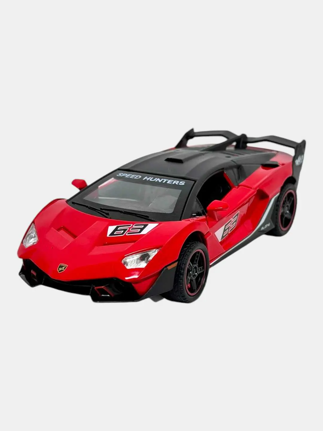 Lamborghini Speed Hunters kolleksiya modeli qizil sport mashina 1:18 — 3-rasm