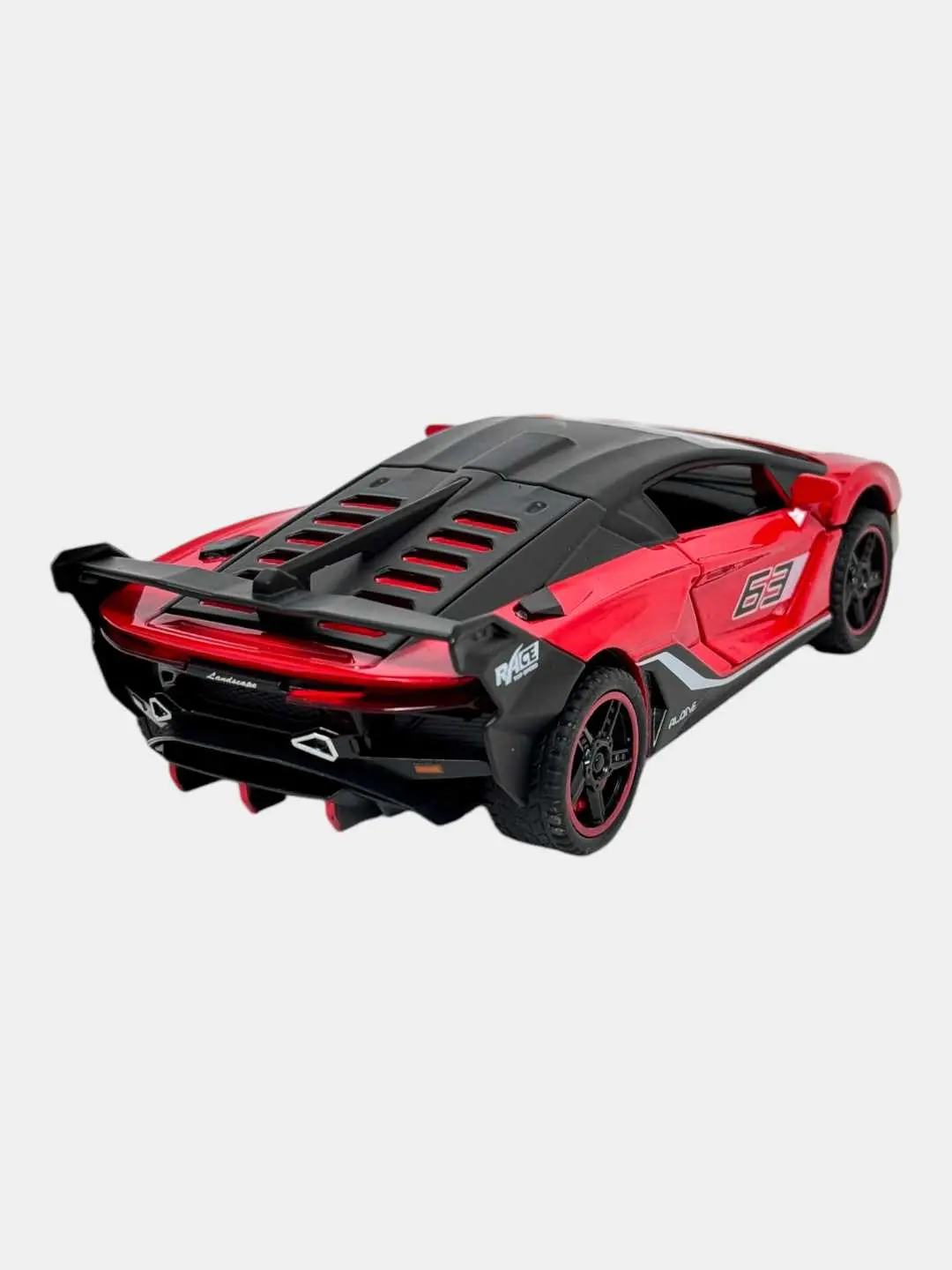 Lamborghini Speed Hunters kolleksiya modeli qizil sport mashina 1:18 — 2-rasm