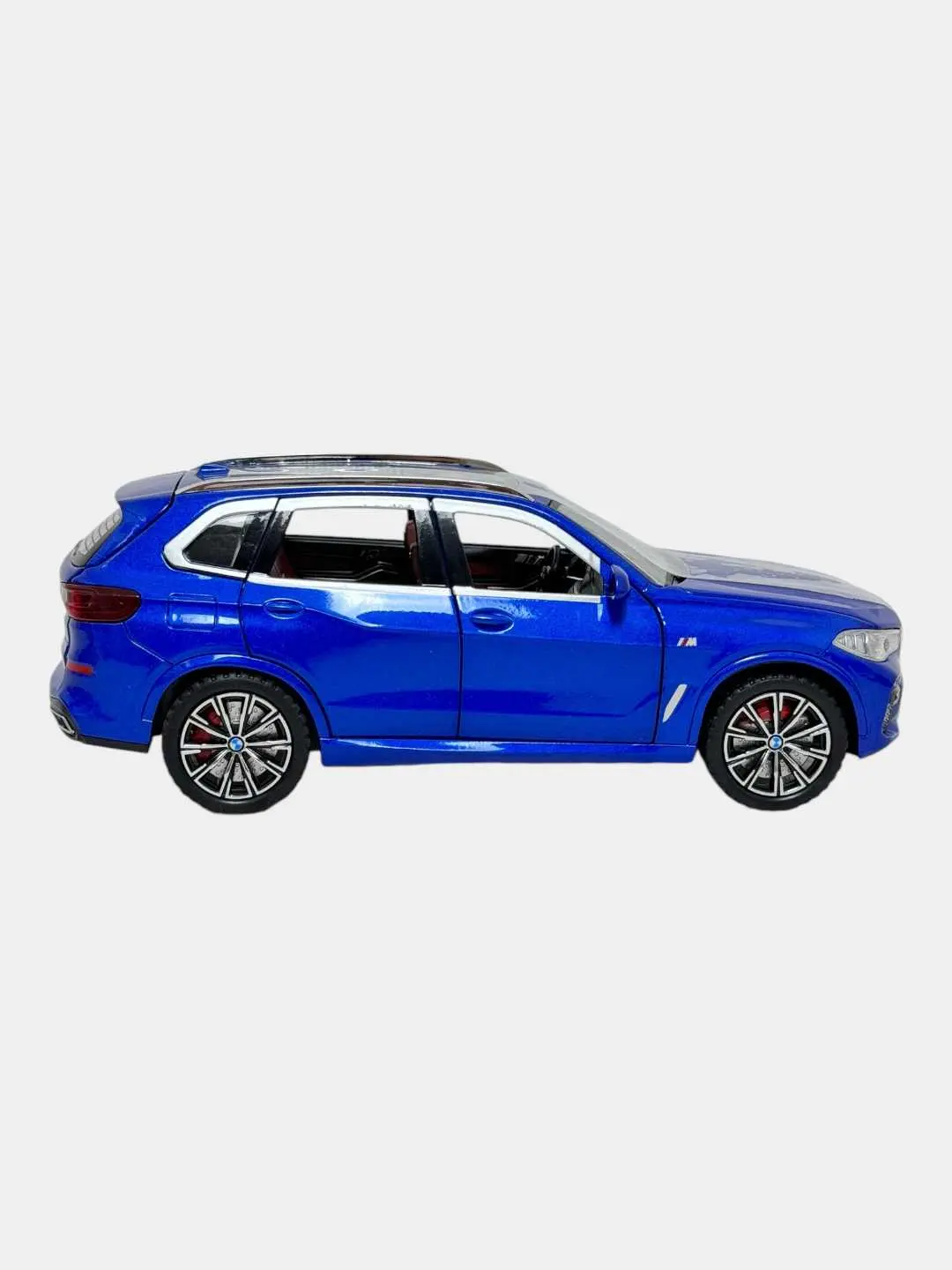 Metall BMW X5 mashinasi, iyunli, 1:24, detallangan, ko'k, bolalar uchun. — 2-rasm