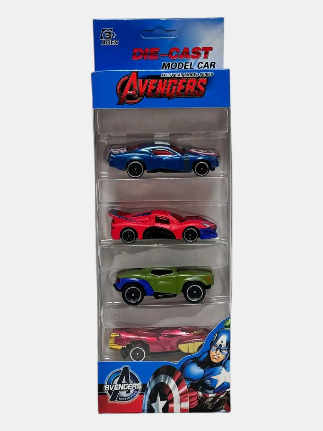 Avengers mashinalari to'plami, 4 dona Die-Cast, Metall korpus, 3 yoshdan oshgan bolalar uchun — 2-rasm