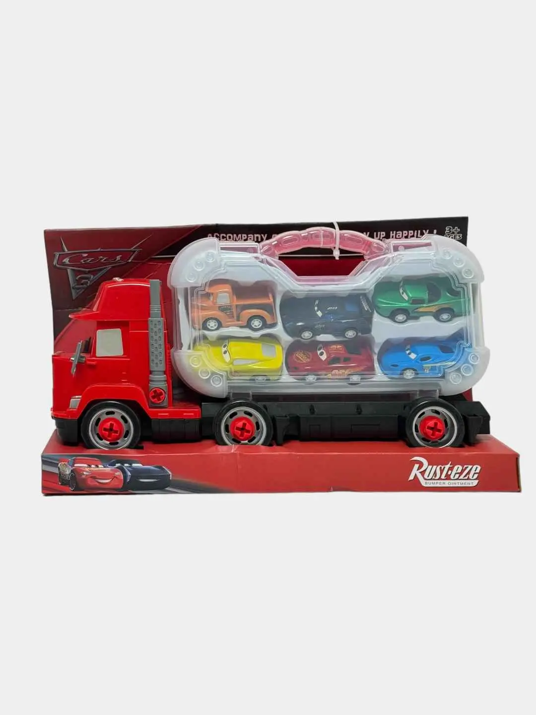 Plastik avtobus transformer "Mak" mashinalar bilan, rol o'yinlari uchun, 3+ yosh. — 2-rasm