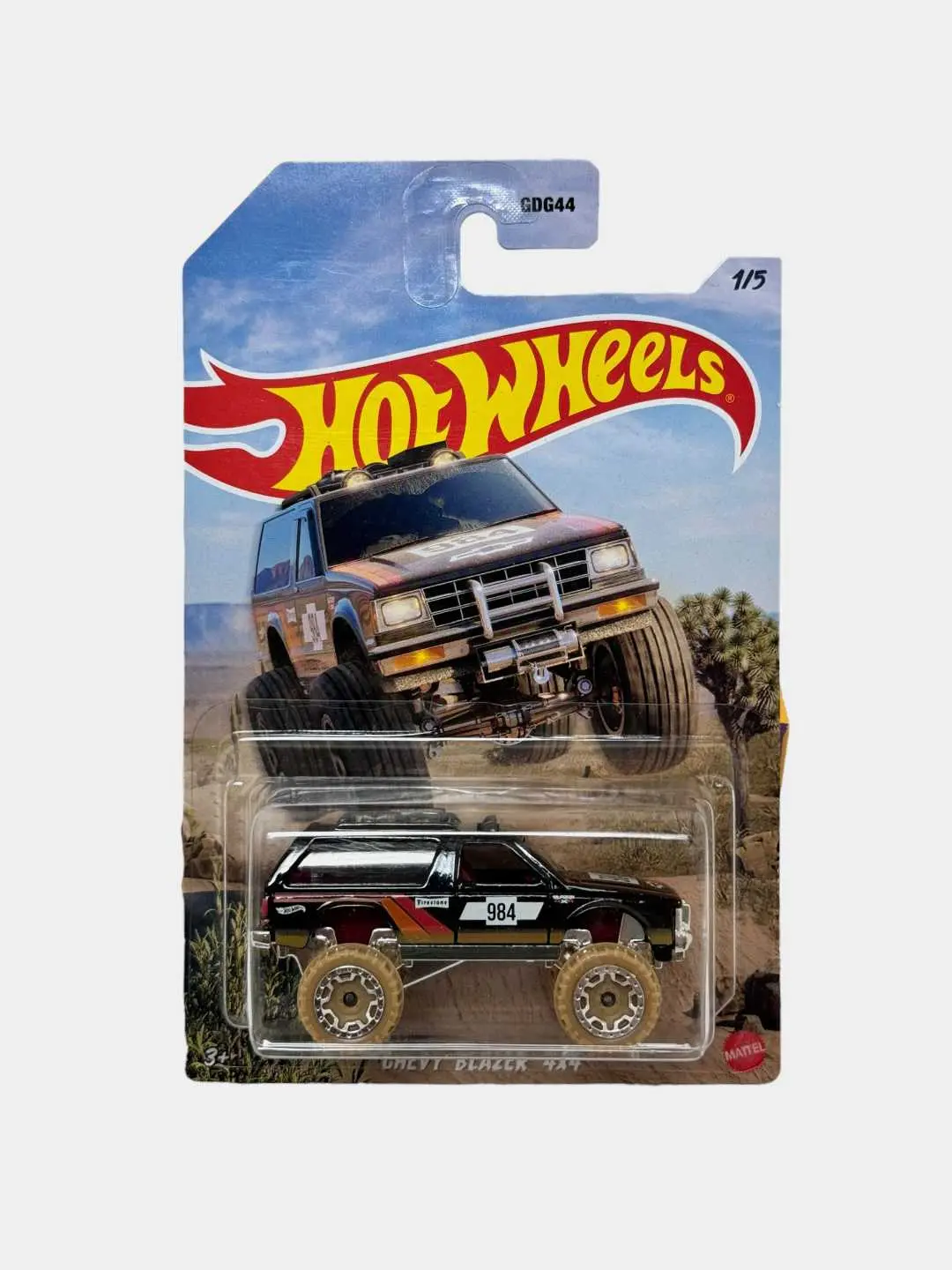 Hot Wheels Chevrolet Blazer 4x4 mashinasi, Metall model, 3 yoshdan oshgan bolalar uchun, 1:64 kollektsion o'lcham
