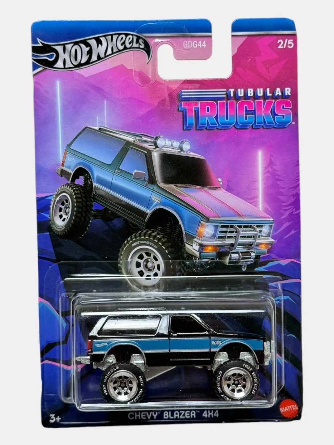 Hot Wheels Tubular Trucks Chevy Blazer 4x4 metall mashinasi, 80-yillar retro dizayn, 3 yoshdan oshgan kolleksioner mashinasi, Vnedoro'jnik muxlislari uchun sovg'a