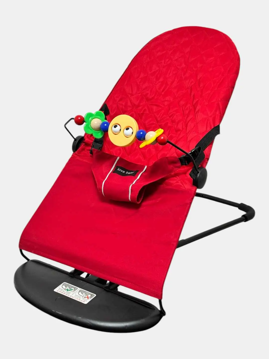 Yangi tugʻilgan chaqaloqlar uchun qizil ergonomik rivojlanish kreslosi