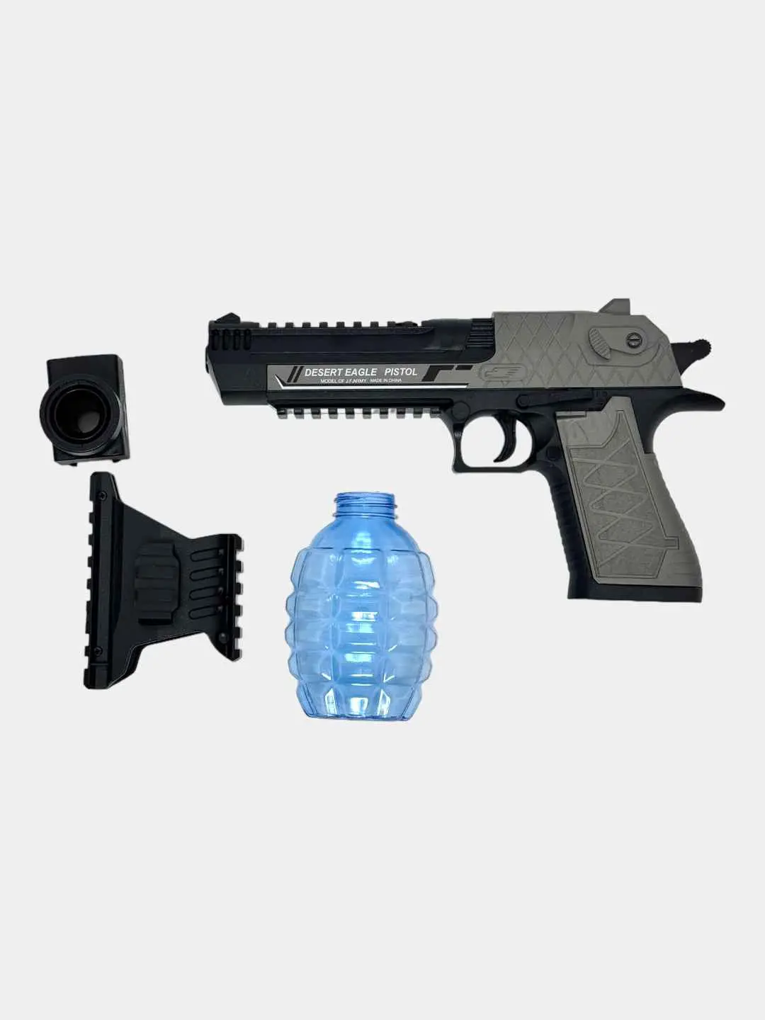 Desert Eagle o'yinchoq to'pponchasi, orbiz bilan otadi, 6+ yoshli o'g'il bolalar uchun, motorikani rivojlantiradi — 8-rasm